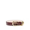 Dehanche Hollyhock Gold-plated Leather Belt In Burgundy