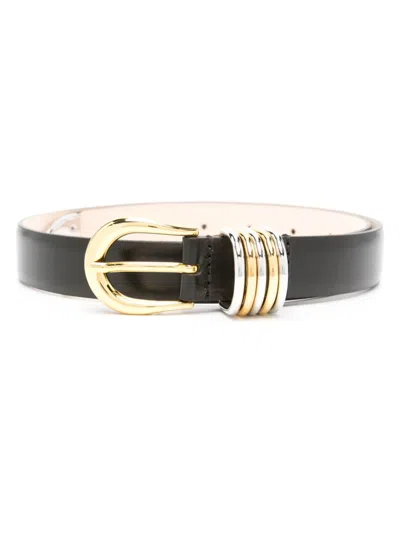 Dehanche Black Hollyhock Leather Belt