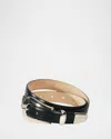 Dehanche Colette Gold-tone Buckle Leather Belt