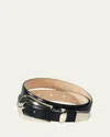 Dehanche Colette Gold-tone Buckle Leather Belt