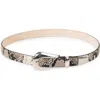 Dehanche Colette Snake-embossed Leather Belt In Animal Print