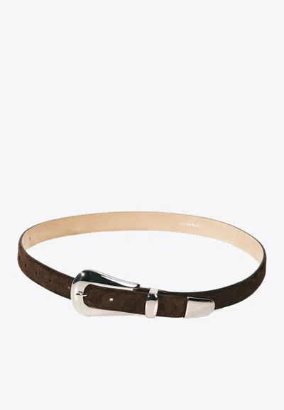 Dehanche Colette Suede Western Belt In Brown