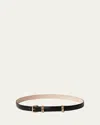 Dehanche Constance Medium Leather Belt In Black Gold