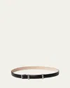 Dehanche Constance Medium Leather Belt In Black Silver