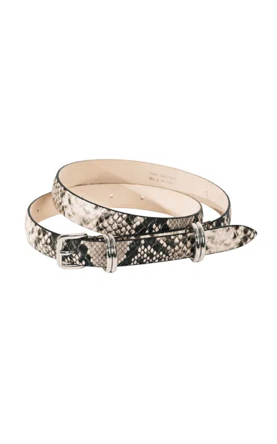 Dehanche Constance Snake-effect Leather Belt In Brown