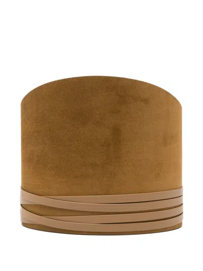 Dehanche Undone Leather-trimmed Suede Waist Belt In Brown