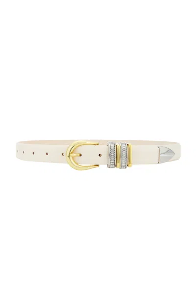 Dehanche Crystal Hollyhock Belt In Ivory & Mixed Metal