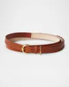 Dehanche Despina Calfskin Leather Belt In Terre Gold