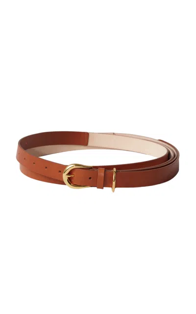 Dehanche Despina Leather Wrap Belt In Brown