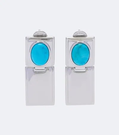 Dehanche Déhanche Embellished Pendant Earrings In White
