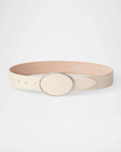 Dehanche Flint Buckle Leather Belt In Neutral