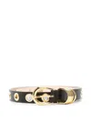 Dehanche Full Rivet Eyelet-embellished Leather Belt In Multi