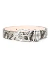 DEHANCHE GREY HOLLYHOCK SNAKESKIN-EFFECT BELT