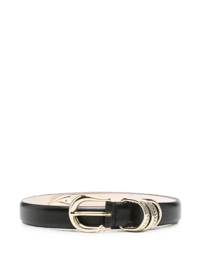 Dehanche Helica Leather Belt In Black