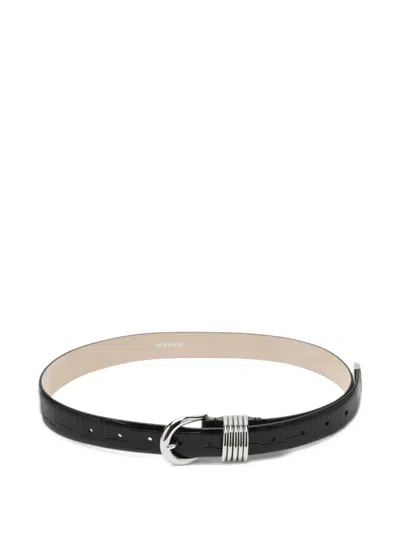 Dehanche Holly Crocodile-effect Belt In Black
