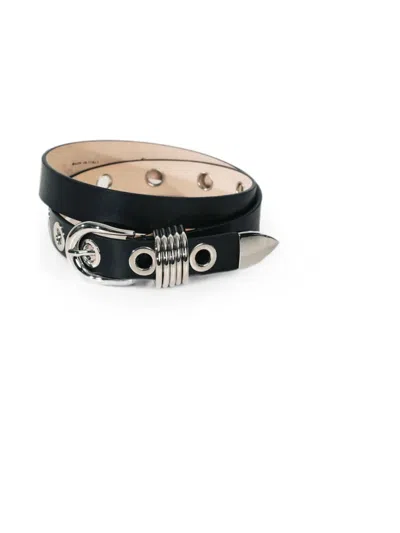 Dehanche Hollyhock 10 Rivet Belt In 블랙