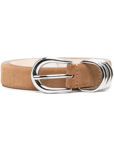 Dehanche Hollyhock 3-ring Suede Belt In Brown