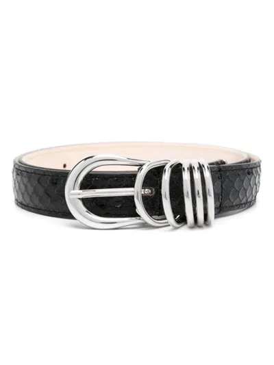 Dehanche Hollyhock Belt In Black Python