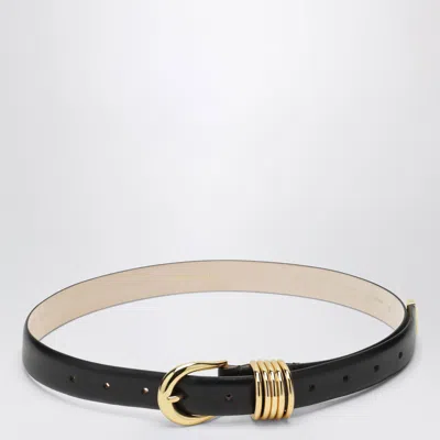 Dehanche Déhanche Hollyhock Belt Black/gold In Leather