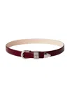 Dehanche Hollyhock Belt In Bordeaux & Silver