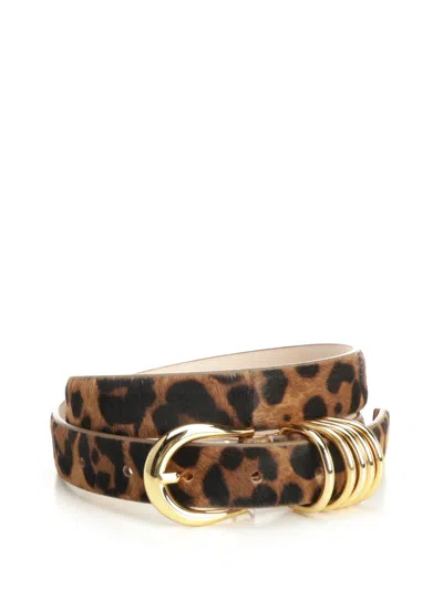 Dehanche Hollyhock Belts Animalier In Brown