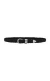 Dehanche Hollyhock Braided Leather Belt In Black