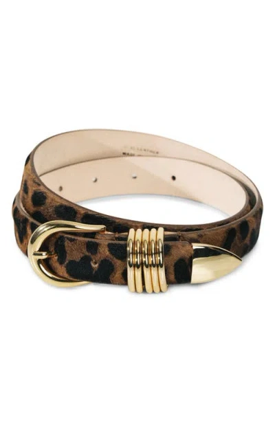 Dehanche Déhanche Hollyhock Calfhair Leopard Belt In Brown