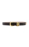 Dehanche Hollyhock Croc-effect Leather Belt In Black