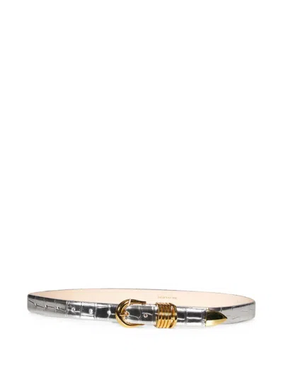Dehanche Hollyhock Crocodile-effect Belt In Transparent