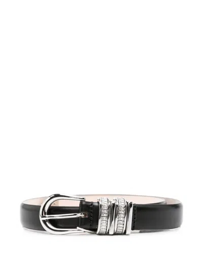 Dehanche Hollyhock Crystal-embellished Belt In Black