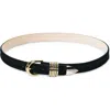 Dehanche Déhanche Hollyhock Genuine Calf Hair Belt In Black