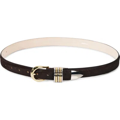 Dehanche Déhanche Hollyhock Genuine Calf Hair Belt In Brown