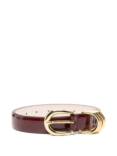 DEHANCHE HOLLYHOCK GOLD-PLATED LEATHER BELT