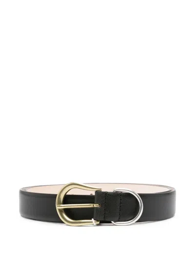 Dehanche Hollyhock Grained Leather Belt In Multi