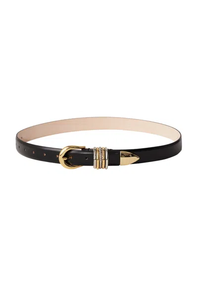 Dehanche Hollyhock Jewel Belt In Black & Mixed Metal