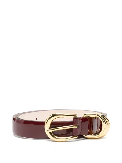 Dehanche Hollyhock Laquer Gold Hw Belt In Burgundy