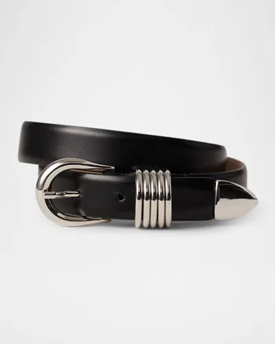 Dehanche Hollyhock Leather Belt In Neutral