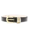 Dehanche Hollyhock Mixed-metal Buckle Belt In Black