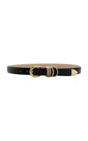 Dehanche Hollyhock Leather Belt In Black