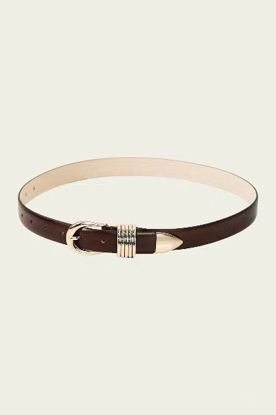Dehanche Hollyhock Leather Belt In Marrone
