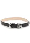 Dehanche Hollyhock Leather Belt In Black