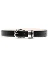 Dehanche Hollyhock Leather Belt In Black Silver