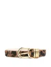 Dehanche Hollyhock Leopard Gold Hw Belt In Brown