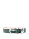 Dehanche Hollyhock Lizard-effect Belt In Green