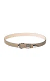 Dehanche Déhanche Hollyhock Lizard-effect Leather Belt In Metallic