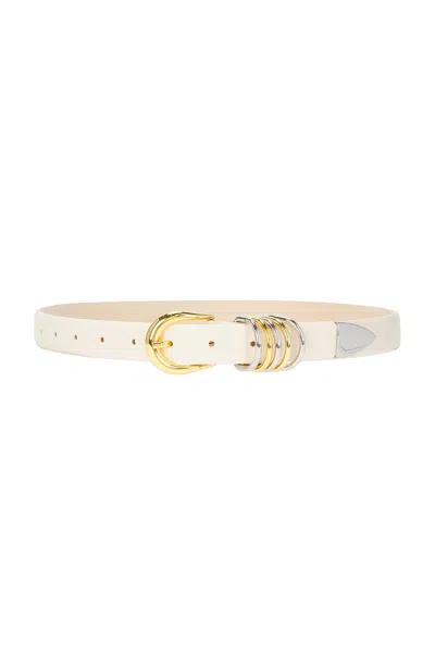 Dehanche Hollyhock Mixed Metal Belt In Ivory  Silver  & Gold