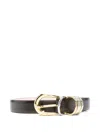 Dehanche Hollyhock Mixed-metal Buckle Belt In Brown