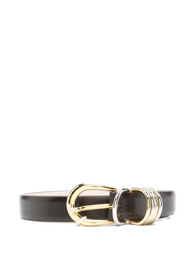 Dehanche Hollyhock Mixed-metal Buckle Belt In Brown