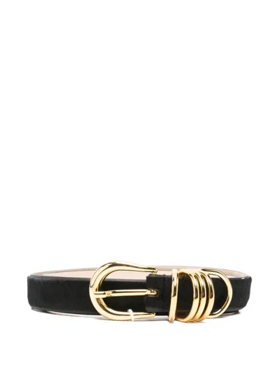 Dehanche Hollyhock Ring Buckle Belt In Black