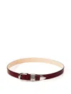 Dehanche Hollyhock Silver-buckle Calf-leather Belt In Burgundy